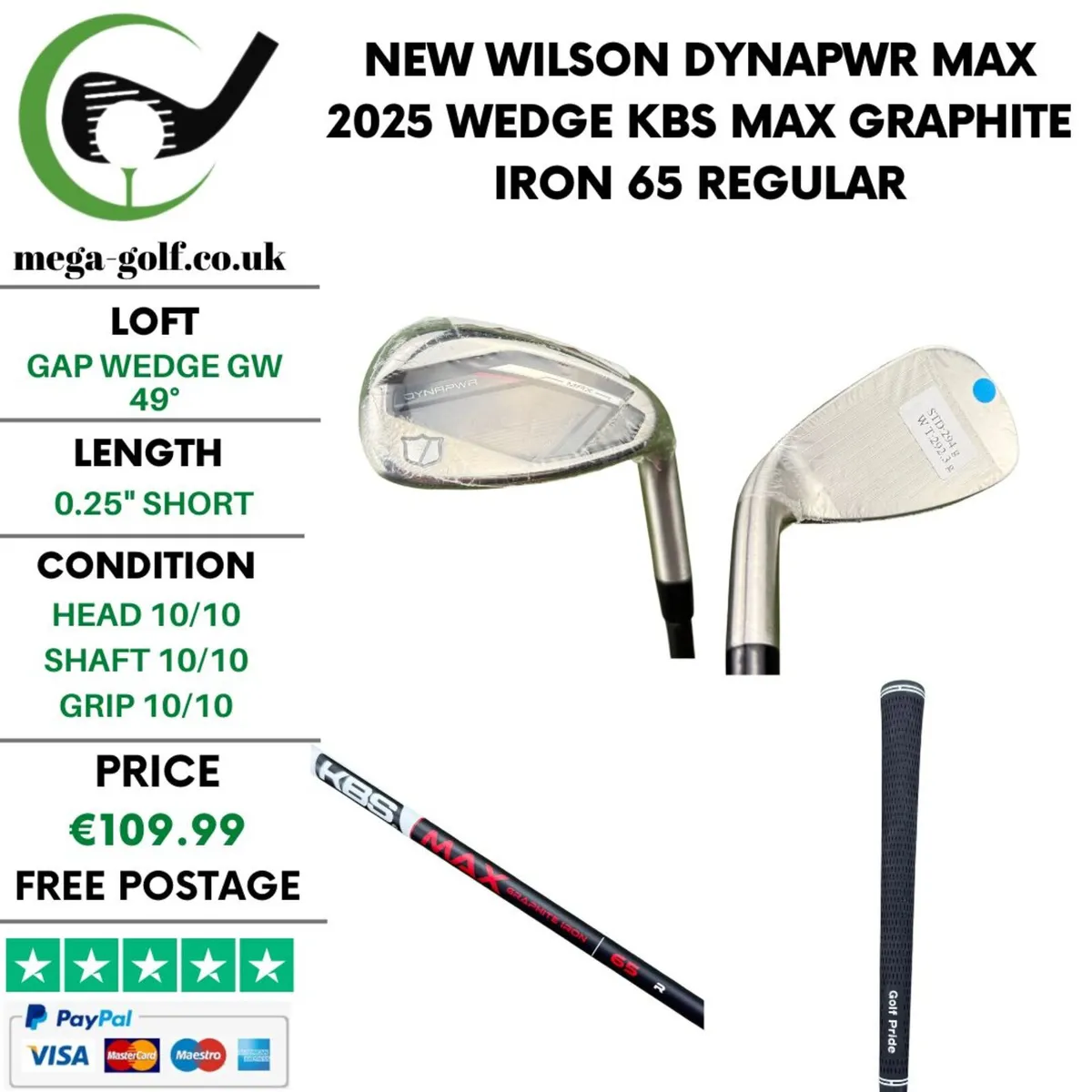 New Wilson Dynapwr Max 2025 Wedge Gw 49° / Regular - Image 1