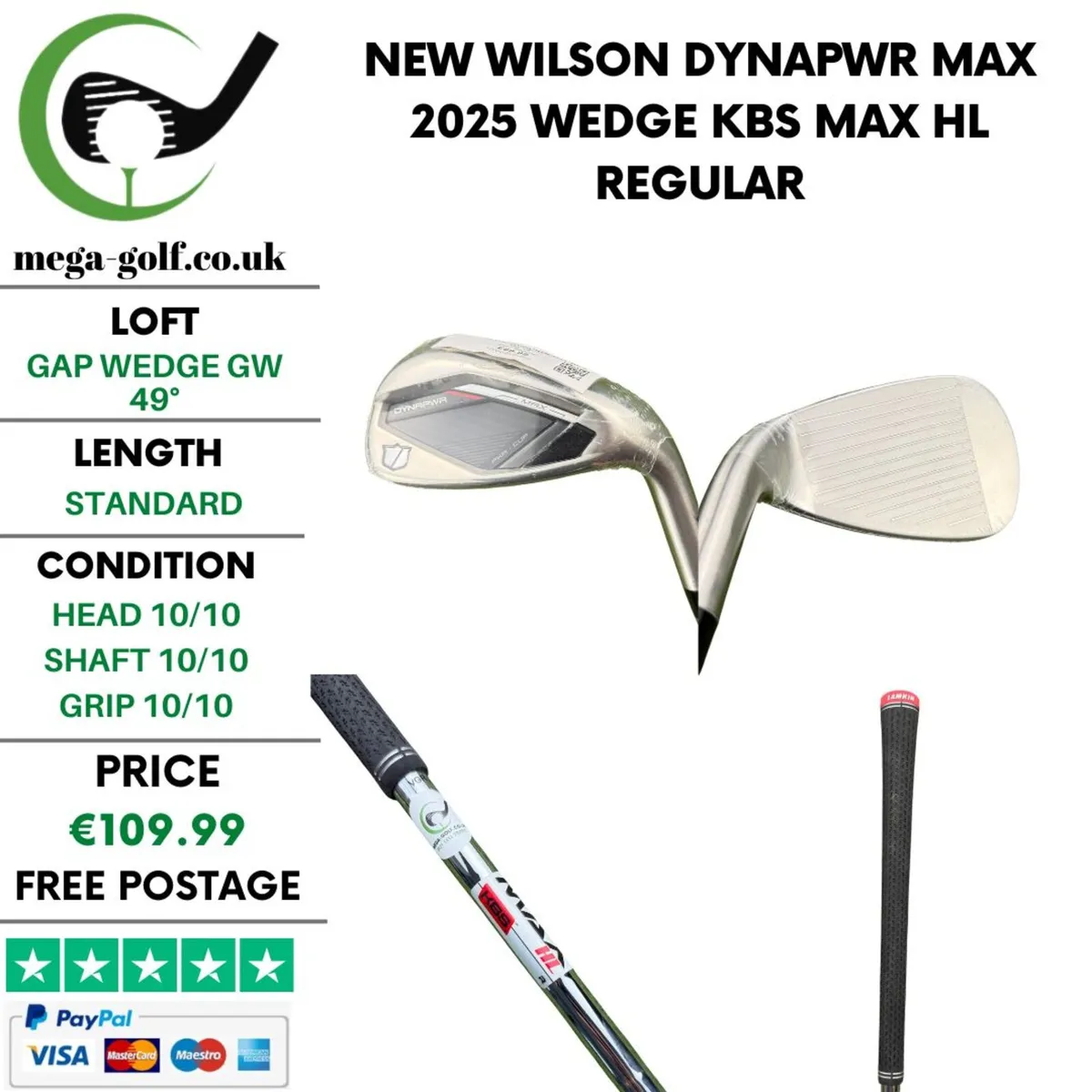 New Wilson Dynapwr Max 2025 Wedge Gw 49° / Regular - Image 1