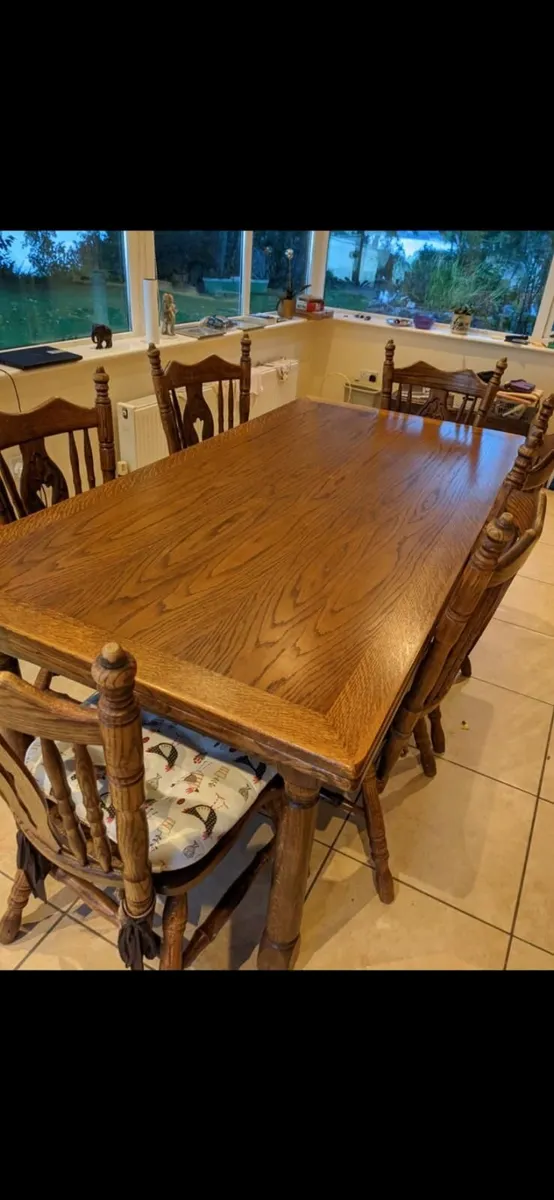 Large Kitchen Table & Chairs - Image 2