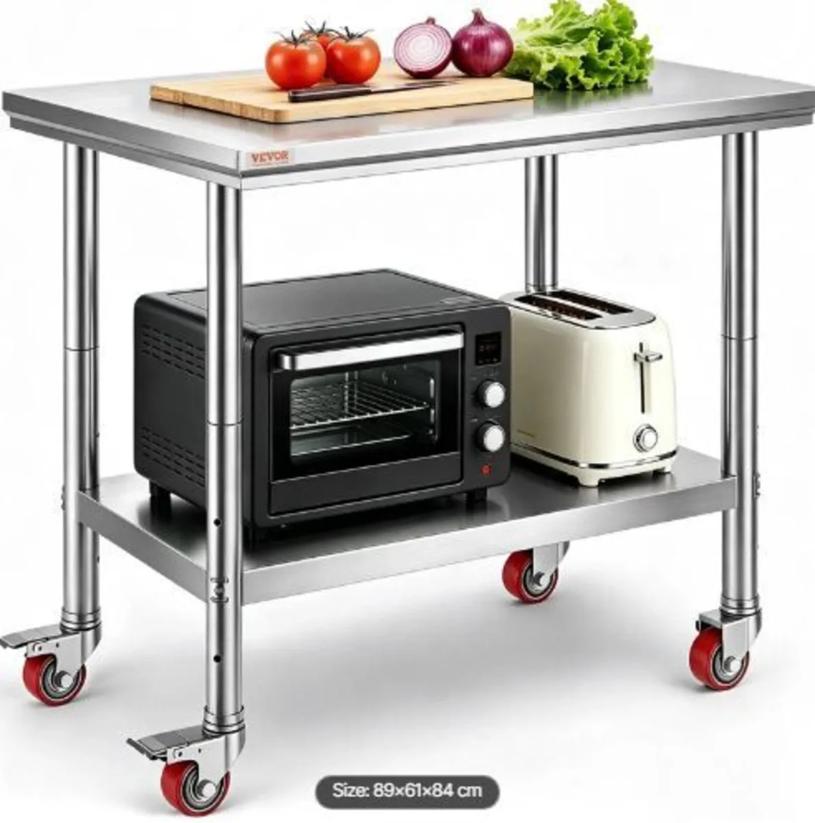 Stainless Steel Work Table 35 x 24 x 33 Inch - Image 3