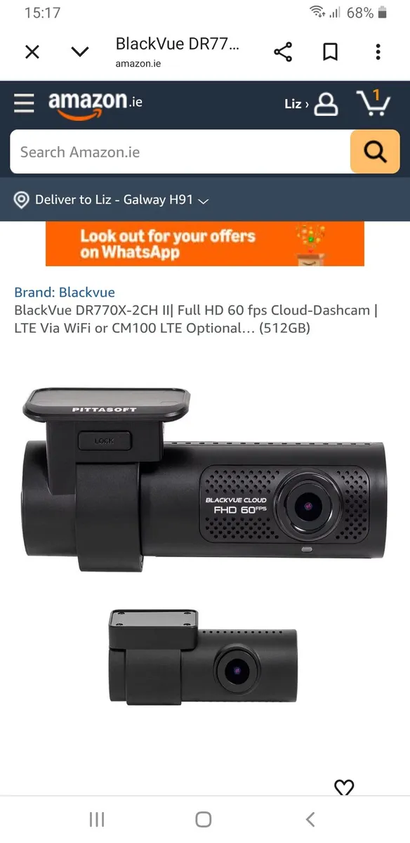 Blackvue front and rear blackvue dashcam - Image 3