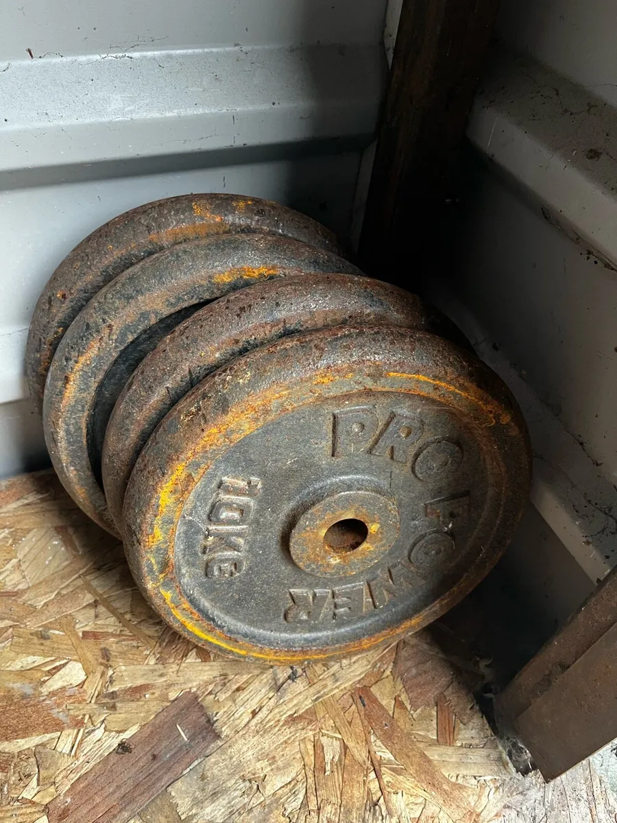 85kg standard 1” diameter weight plates - Image 4