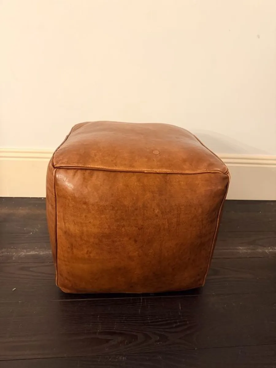 Leather Ottoman