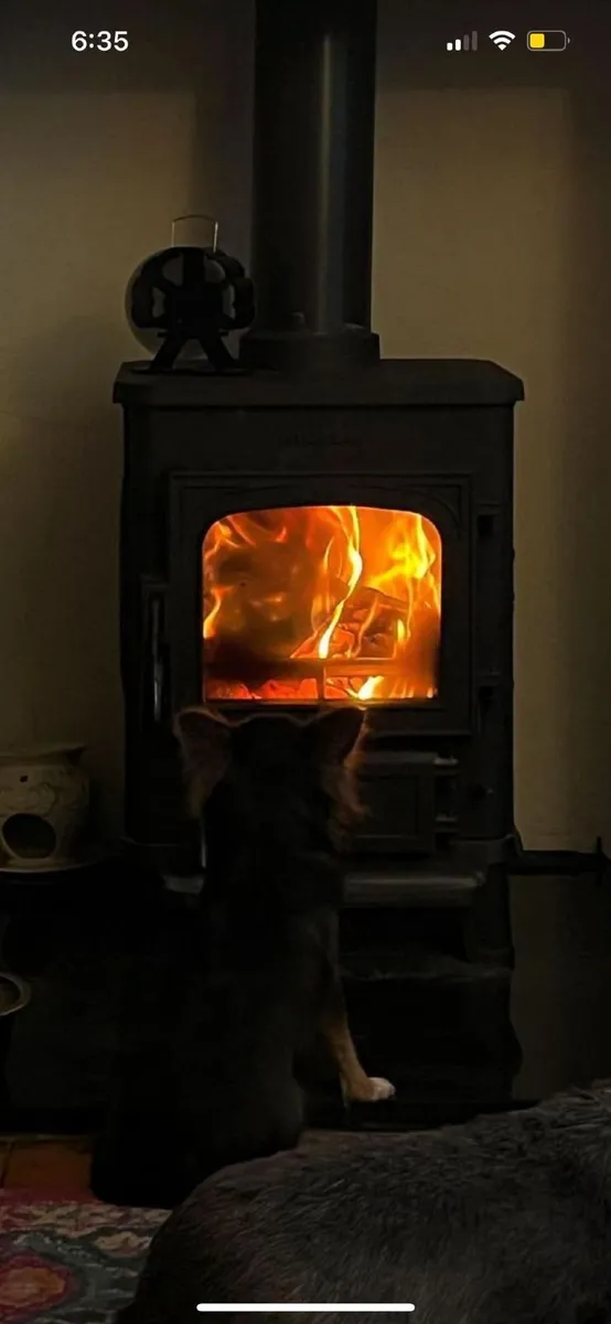 Blue enamel antique stove - Image 2