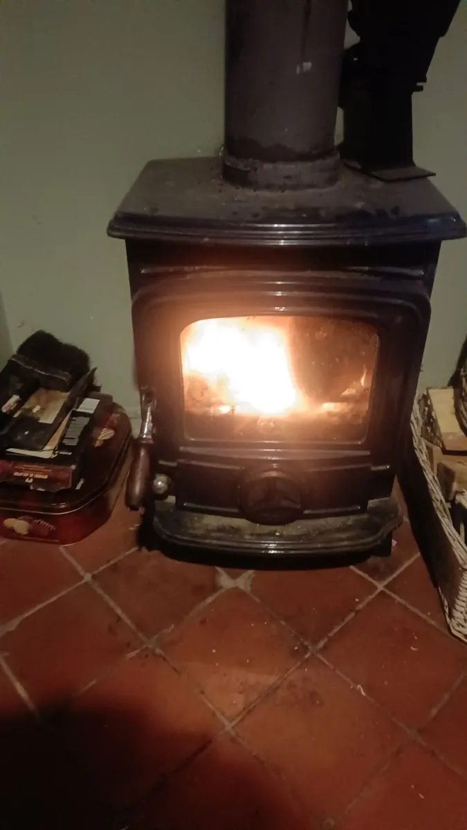 Blue enamel antique stove - Image 3