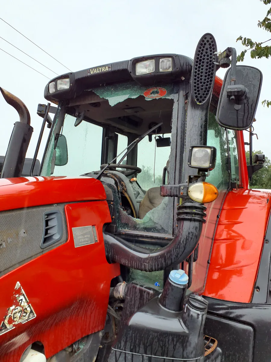 Valtra tractor fire damage inside cab 2012 - Image 2