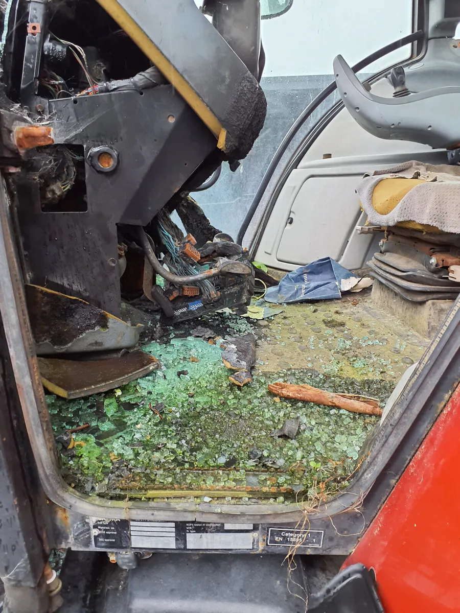 Valtra tractor fire damage inside cab 2012 - Image 4
