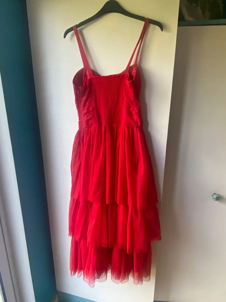 Stunning Red Dress size 14- Lace & Beads - Image 2