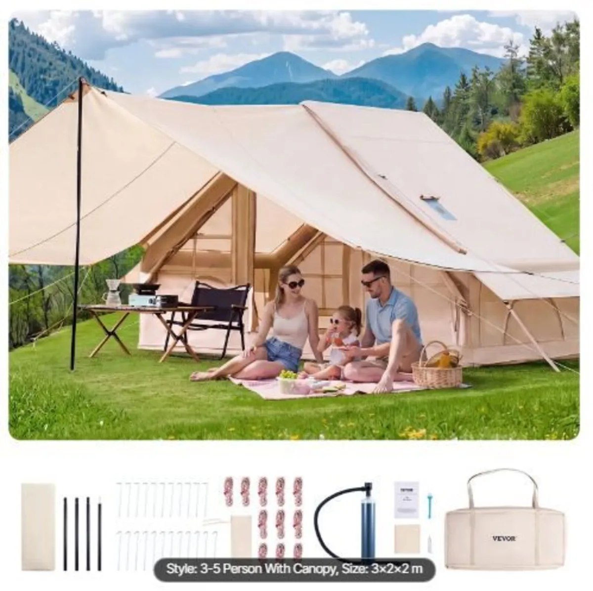Inflatable Tents for Camping, 3-5 Person - Image 4