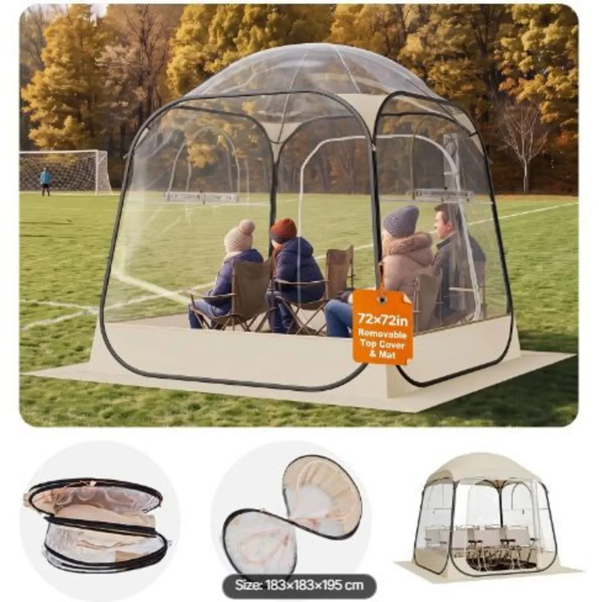 Pop up Sports Tent, 1.83x1.83 m - Image 4