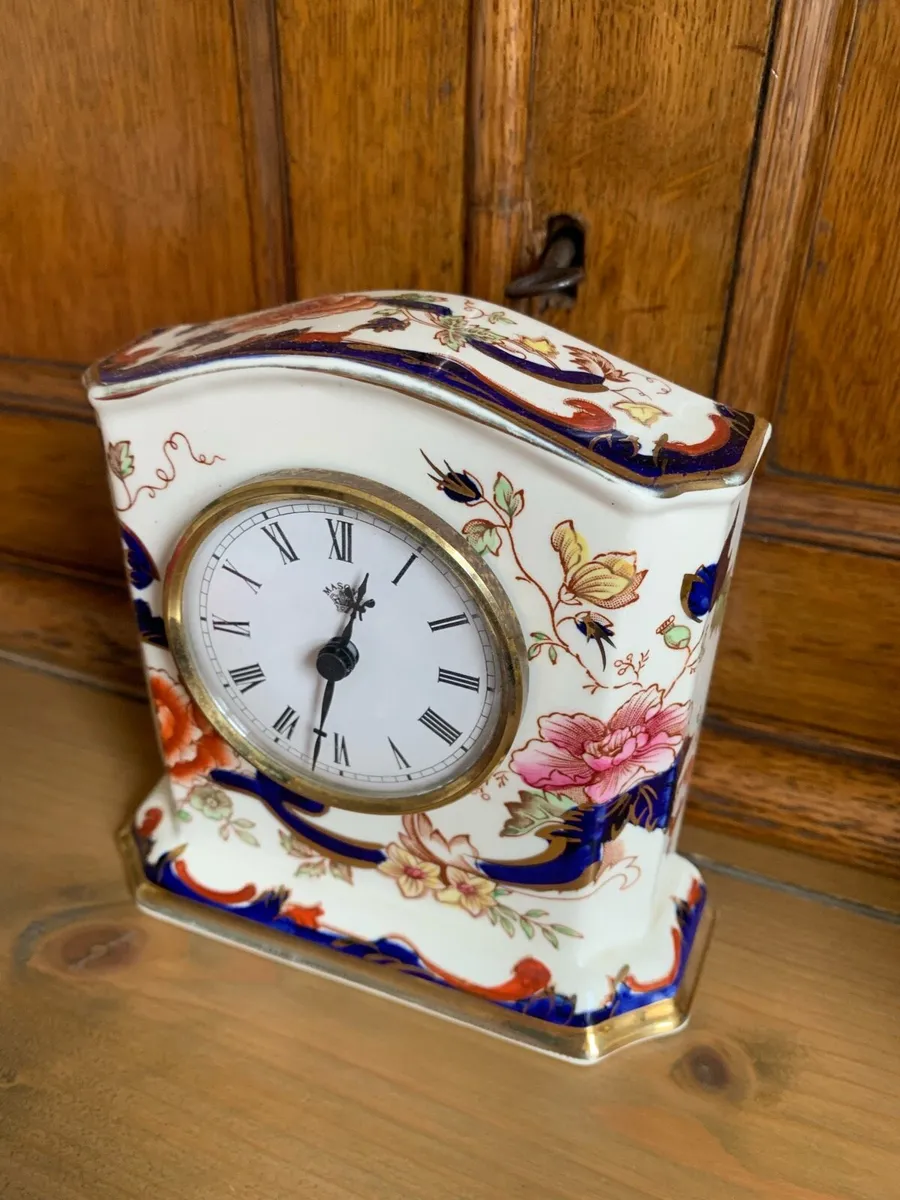 Masons Mandalay porcelain mantle clock. - Image 2