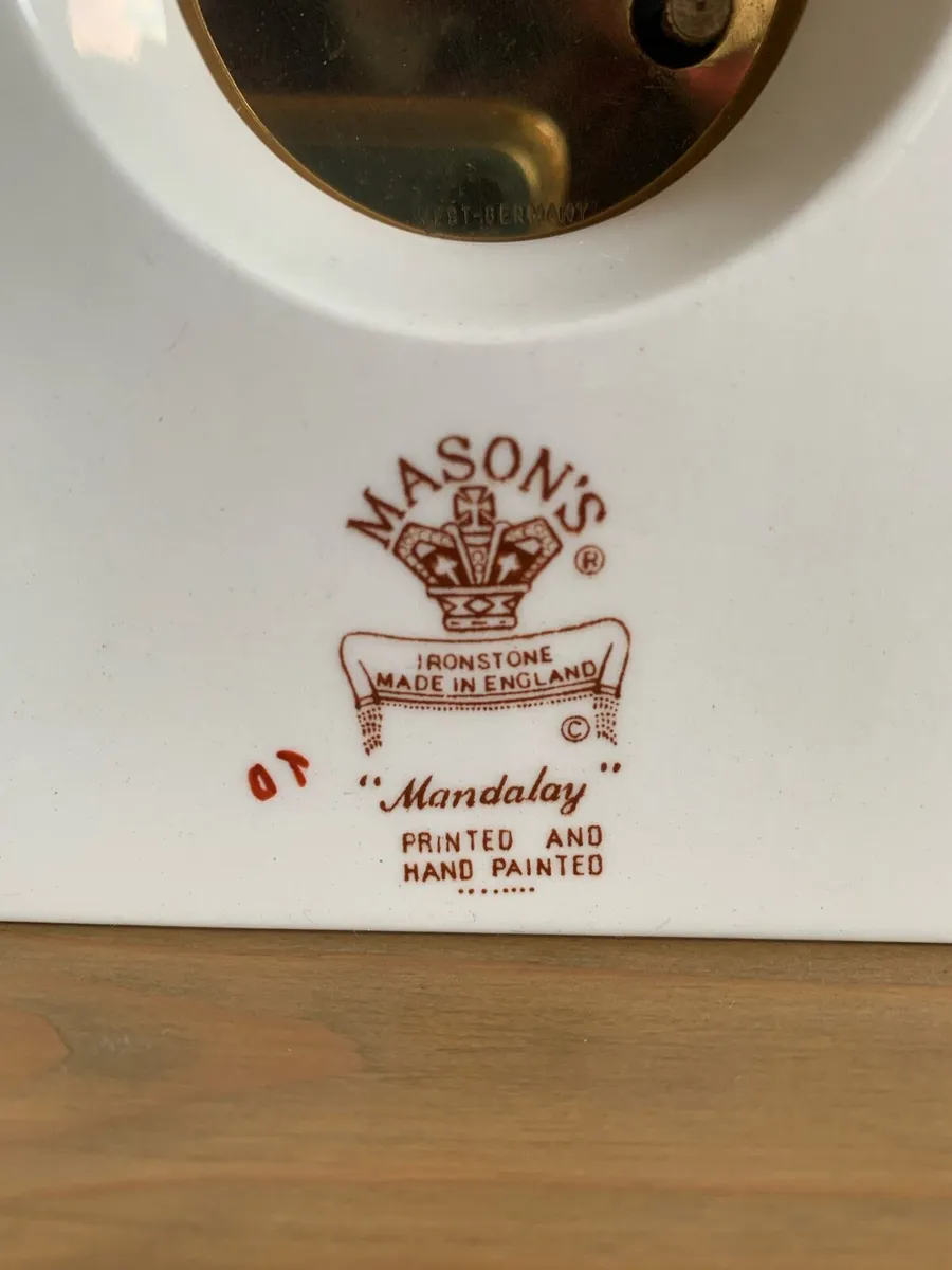 Masons Mandalay porcelain mantle clock. - Image 3