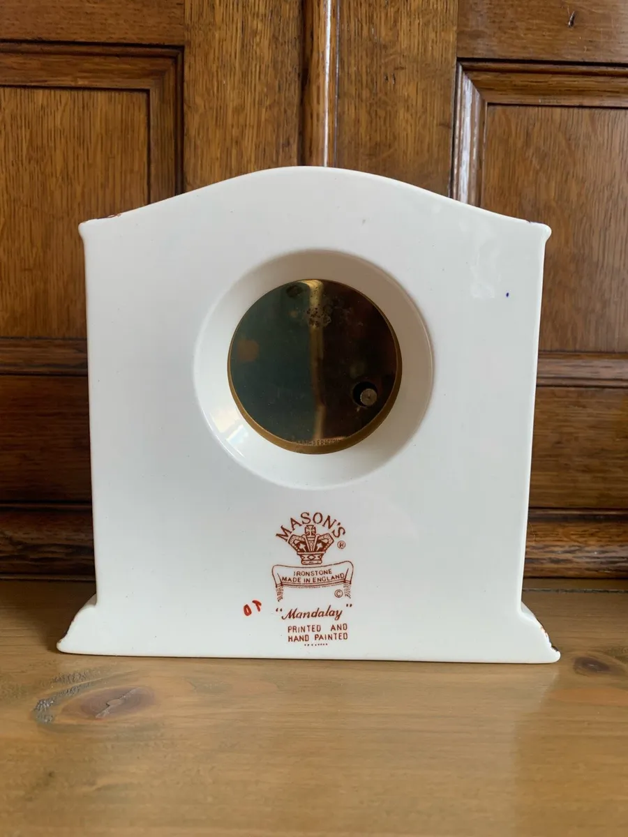 Masons Mandalay porcelain mantle clock. - Image 4