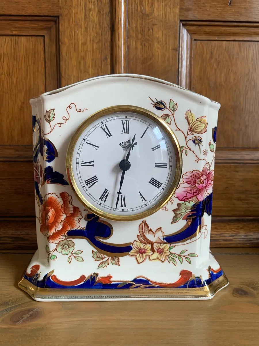 Masons Mandalay porcelain mantle clock. - Image 1