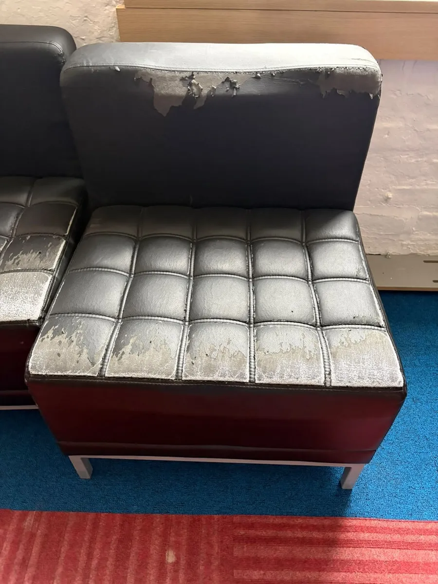 Leather One Seater Sofas - £30+VAT each - COLLECT - Image 2