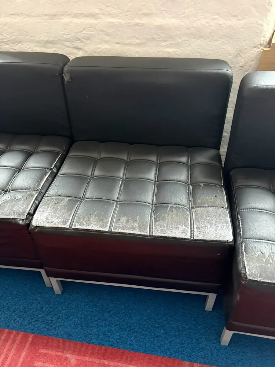 Leather One Seater Sofas - £30+VAT each - COLLECT - Image 3