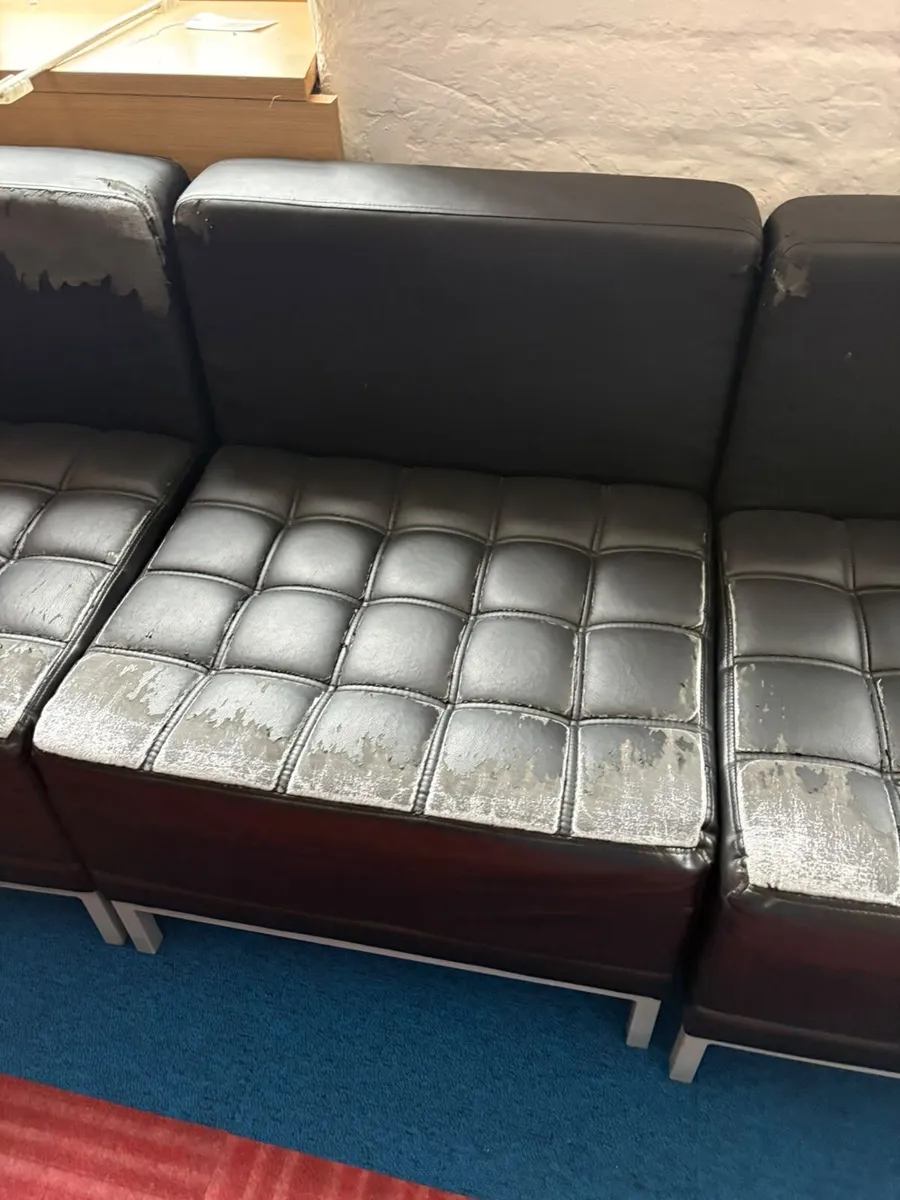 Leather One Seater Sofas - £30+VAT each - COLLECT - Image 4