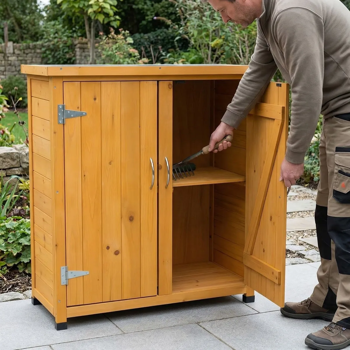 Tool Cabinet Wooden Garden Cupboard -FREE Delivery - Image 2