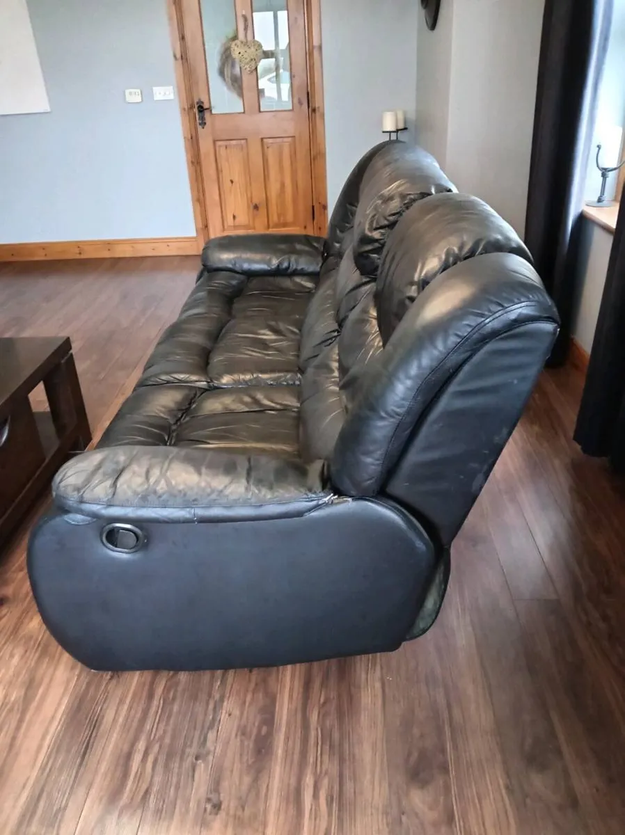 3 piece suite leather - Image 3
