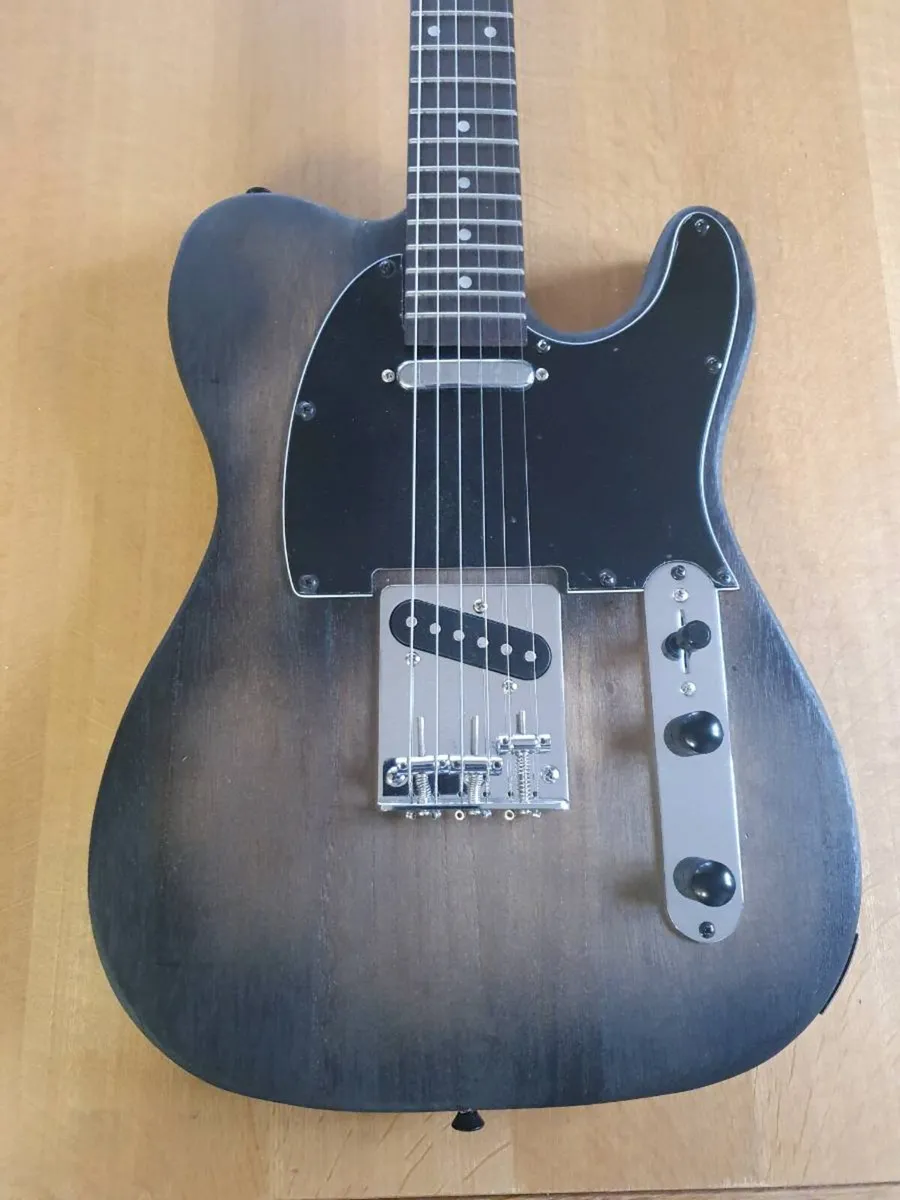 Tobacco burst tele style electric guitar - Image 2