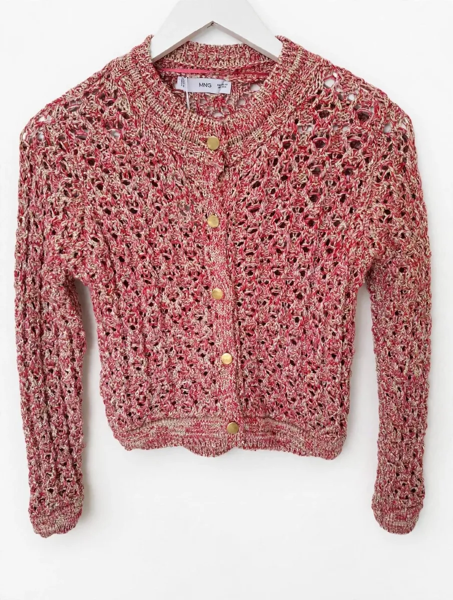 MANGO Crochet Cardigan XS New With Tags - Image 4