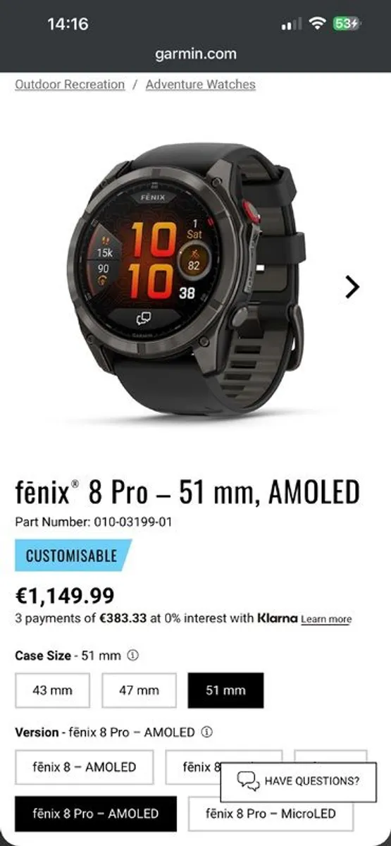 Garmin Fenix 8 Pro 51mm AMOLED Sapphire Titanium -BRAND NEW - Image 1