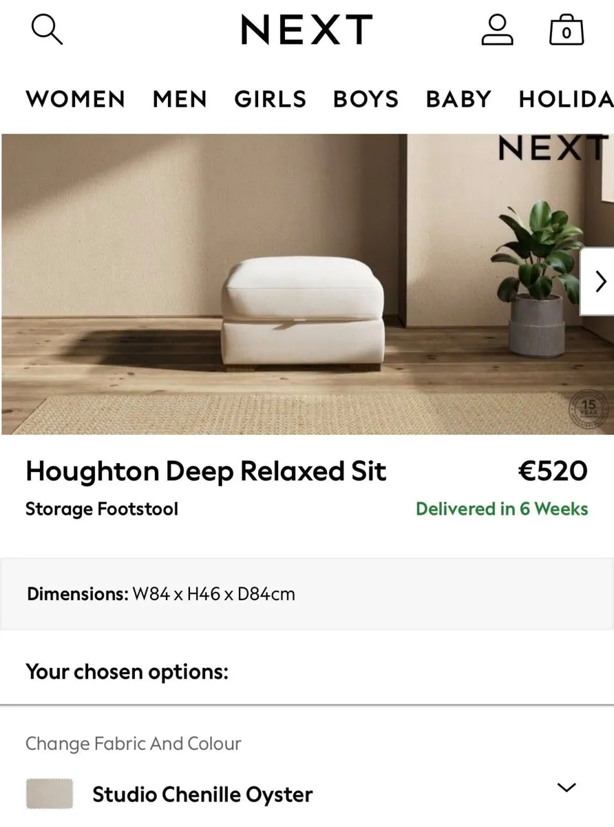 4-Seater Sofa + Storage Footstool - Image 3