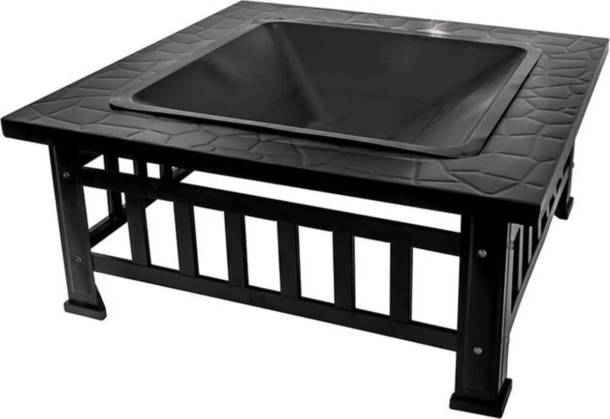 Outdoor Fire Bowl with Spark Guard & Grill Grate - Image 4