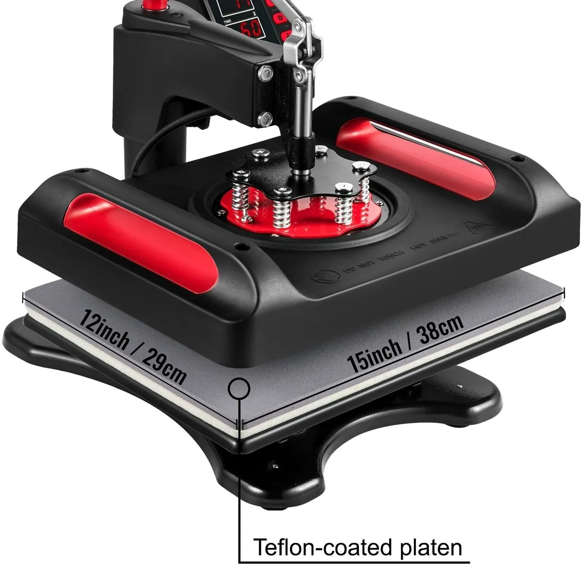 5-in-1 Heat Press Machine 12×15 Inch – Red - Image 1