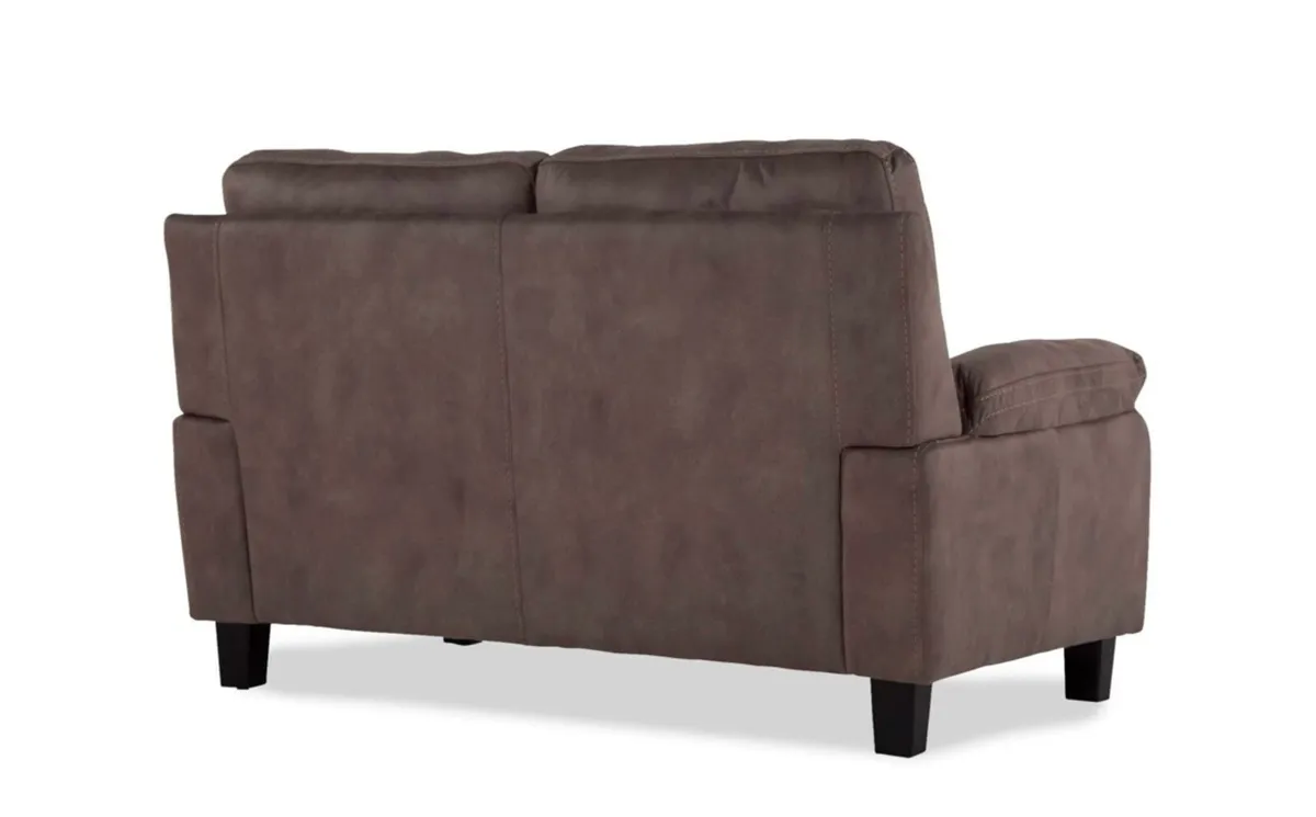 2 Seater Taupe Faux Suede Fabric Sofa (New) - Image 4