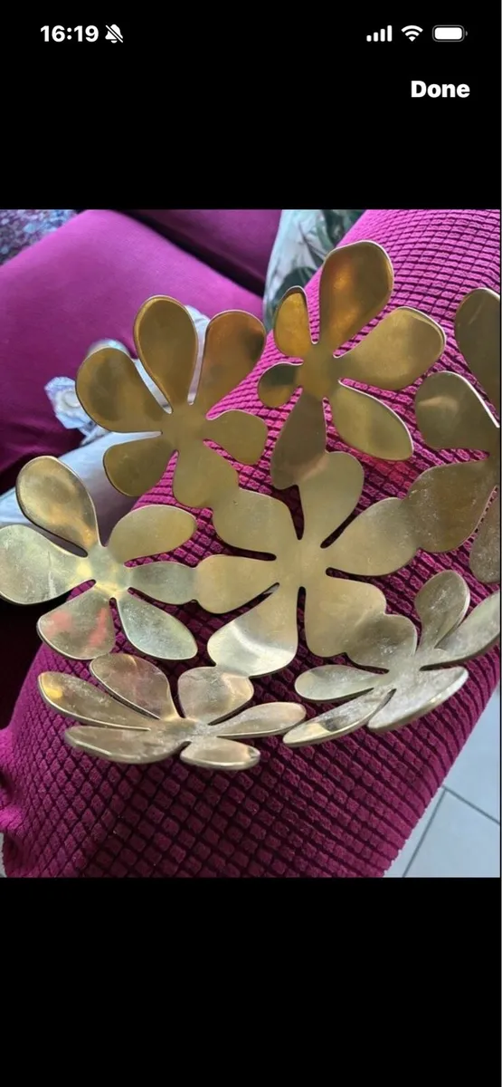 Vintage Brass Fruit Bowl - Image 2
