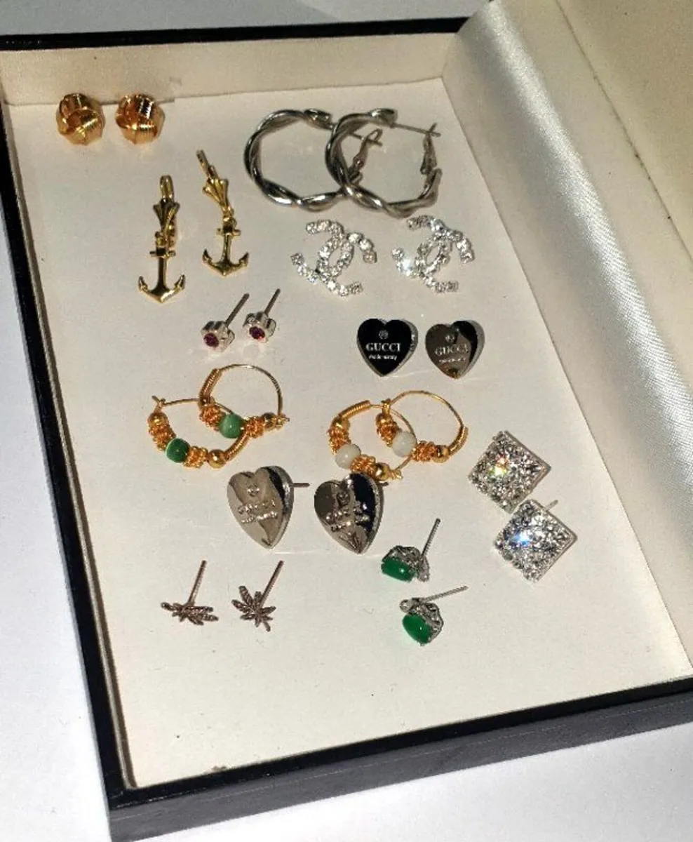 12 Assorted Pairs Earrings-Ex Display - Image 1