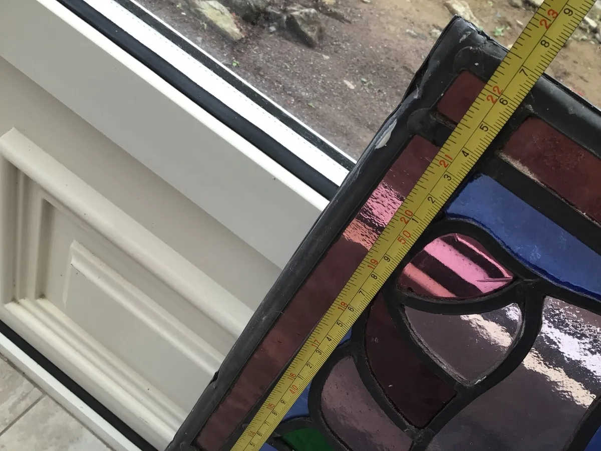 Stained glass window panel & matching x 2 doors - Image 2