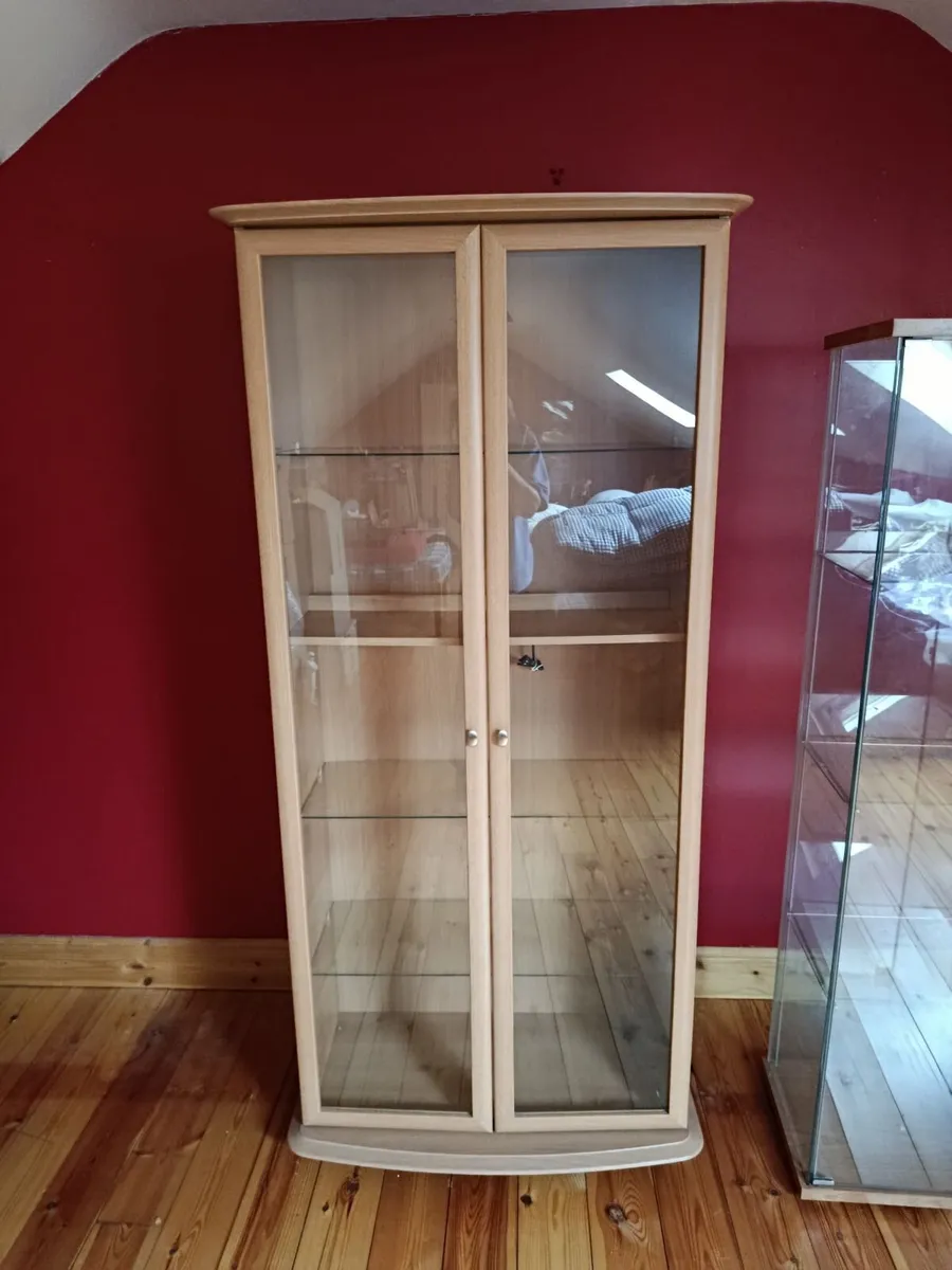 Wood and Glass Display Cabinet - Image 1