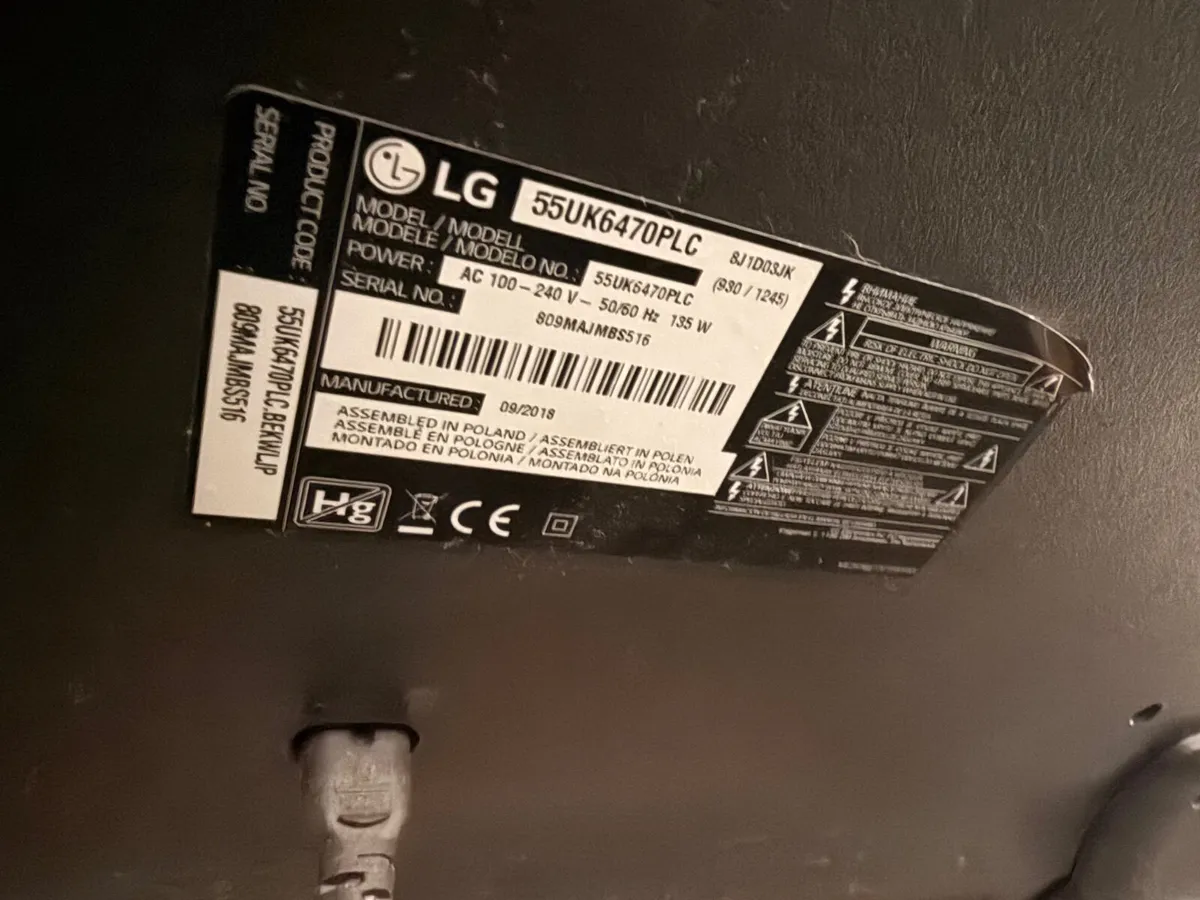 LG 55 inch TV - Image 2