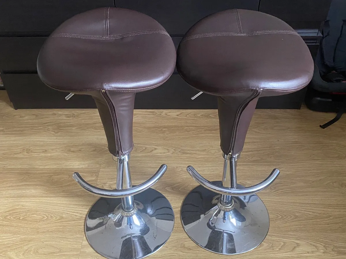 Faux leather bar stools
