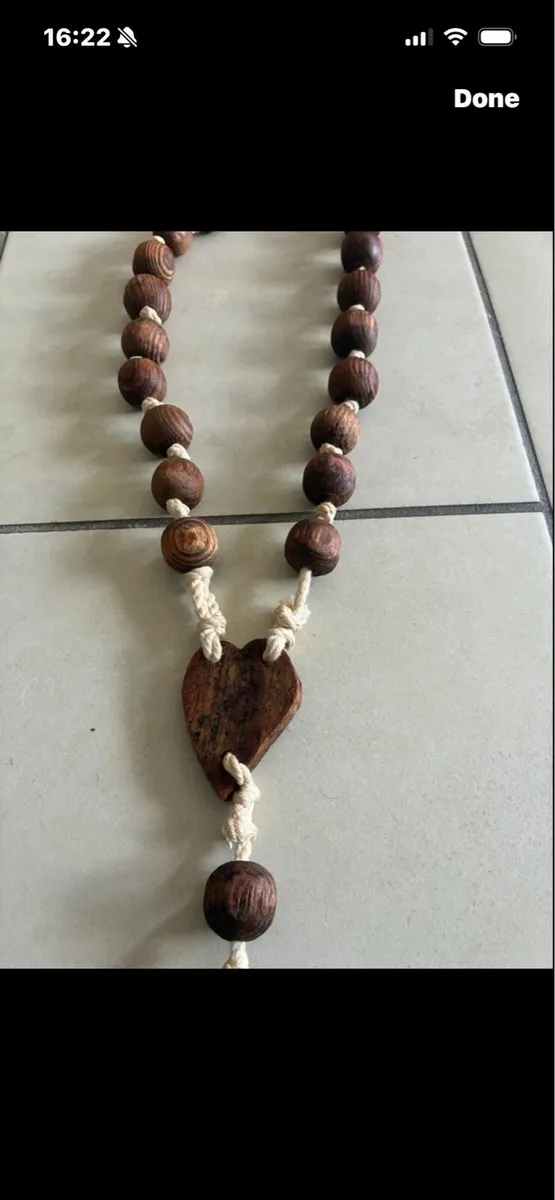 Rare Giant Size Timber Rosary Beads - Image 3