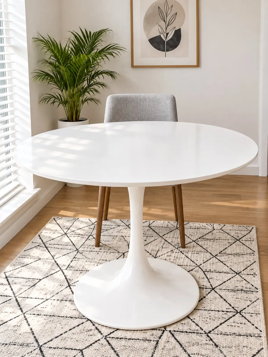 IKEA DOCKSTA round dining table in white