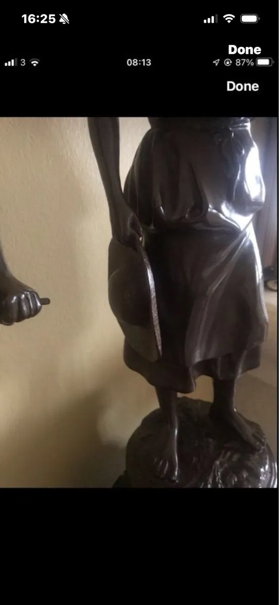 Antique Large Solid Bronze Statues - Image 4