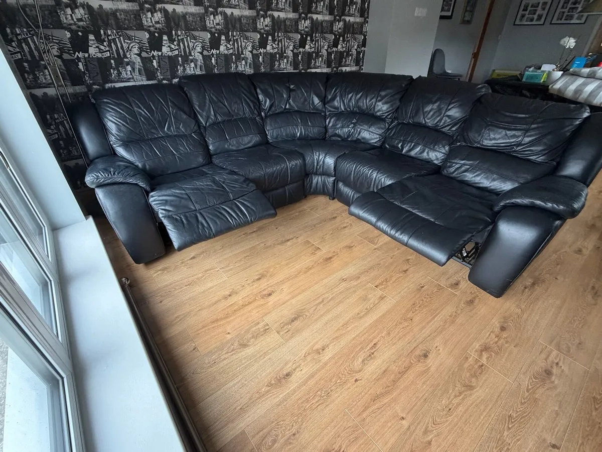 Leather corner sofa - Image 2