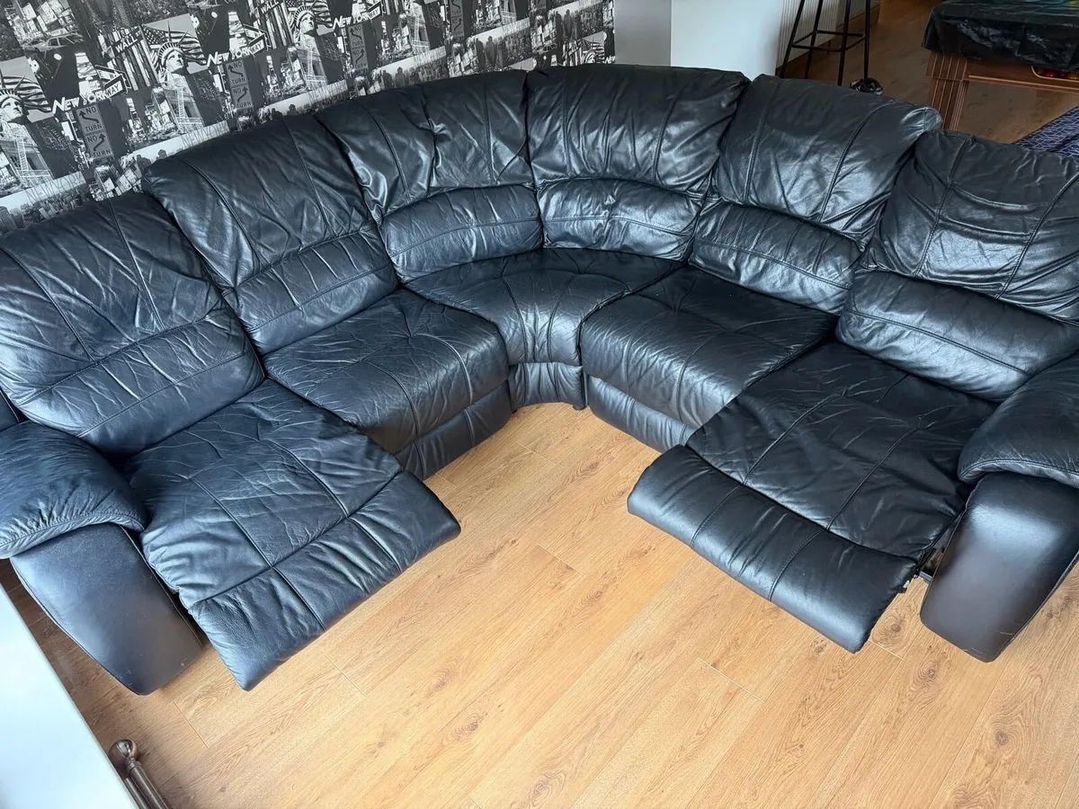 Leather corner sofa - Image 3