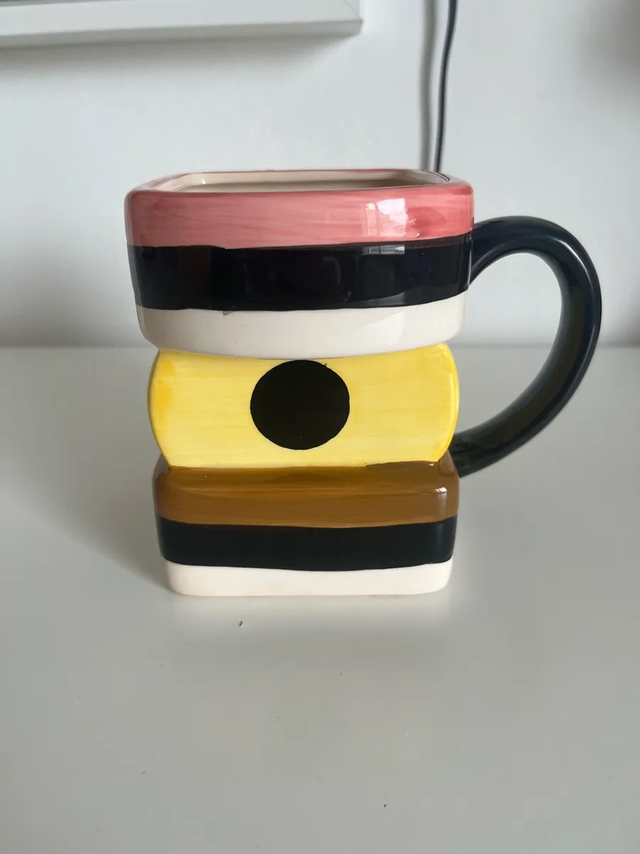 Vintage 3D Liquorice Allsorts Novelty Ceramic Mug - Image 1