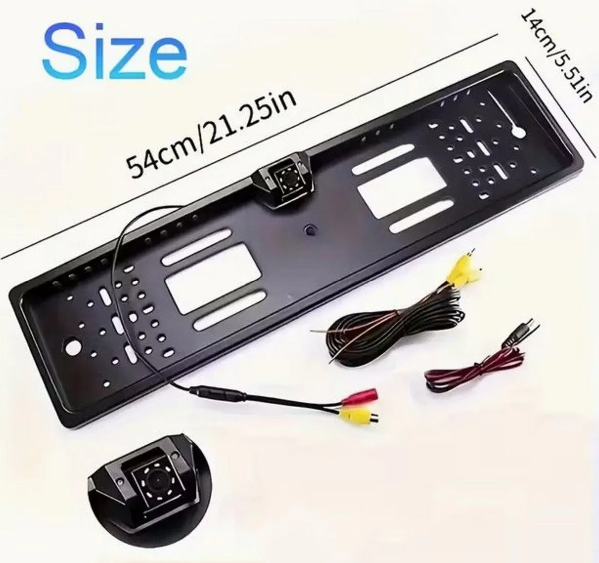 Registration Plate Frame with 12V Rear View Camera - Image 1