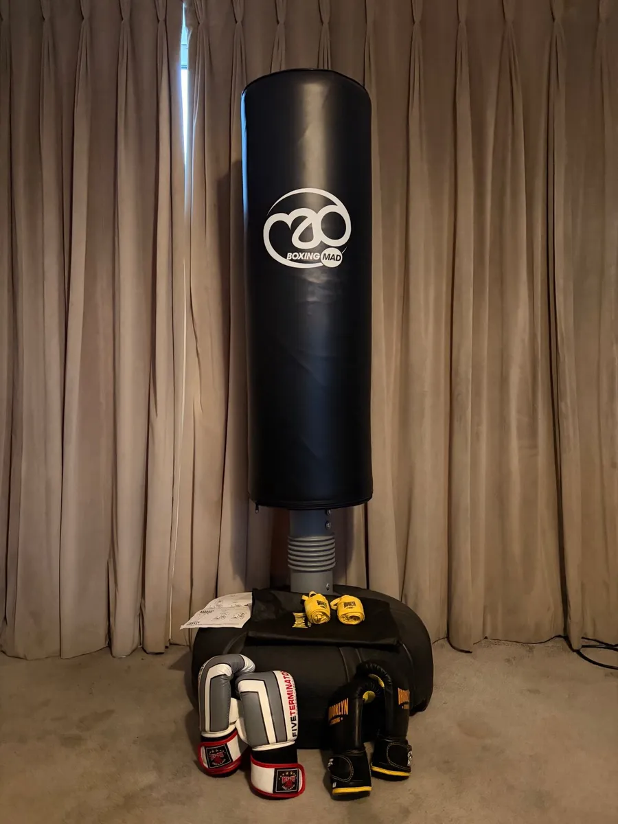 Boxing Free Standing Punch Bag + 2 Pairs gloves - Image 1