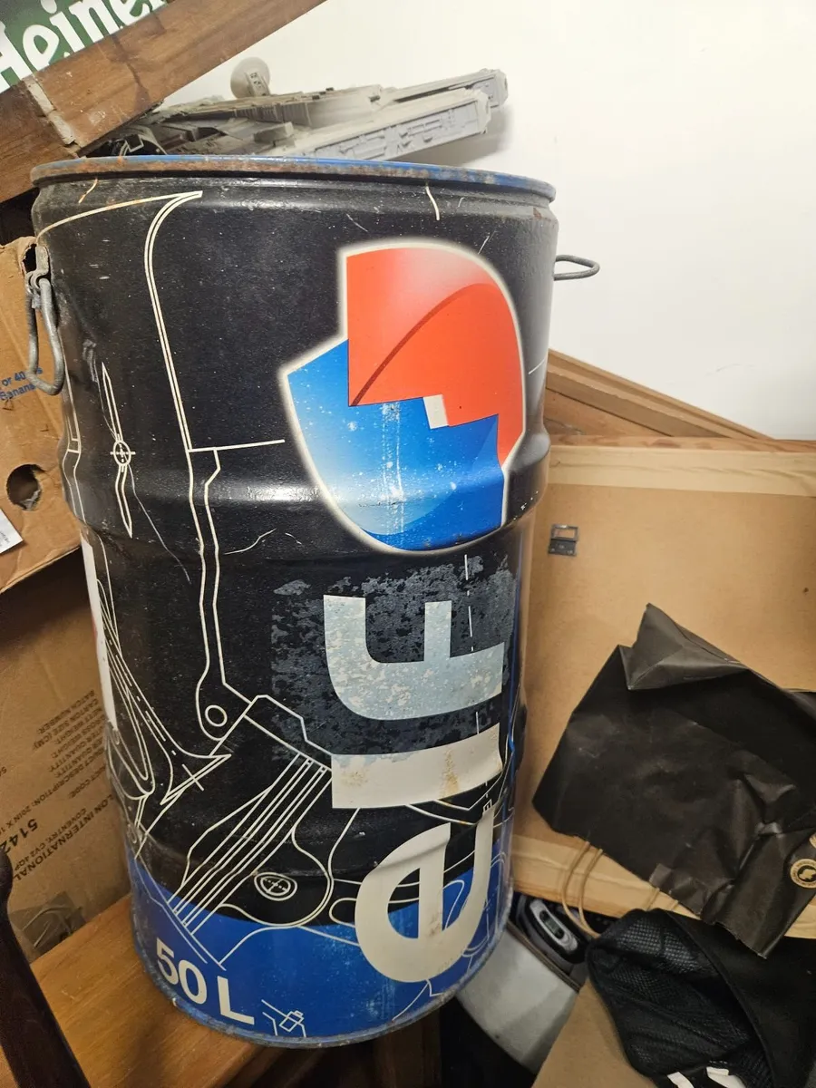 Vintage ELF Oil Drum - Image 1