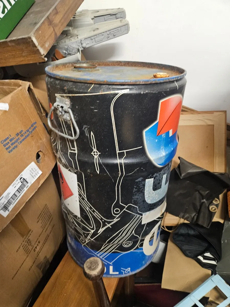 Vintage ELF Oil Drum - Image 2