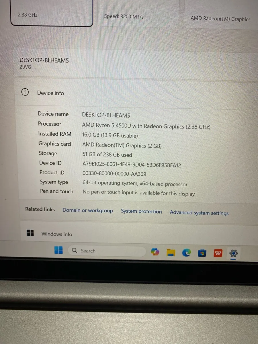 Lenovo Ryzen 5 16/256 windows 11 - Image 4