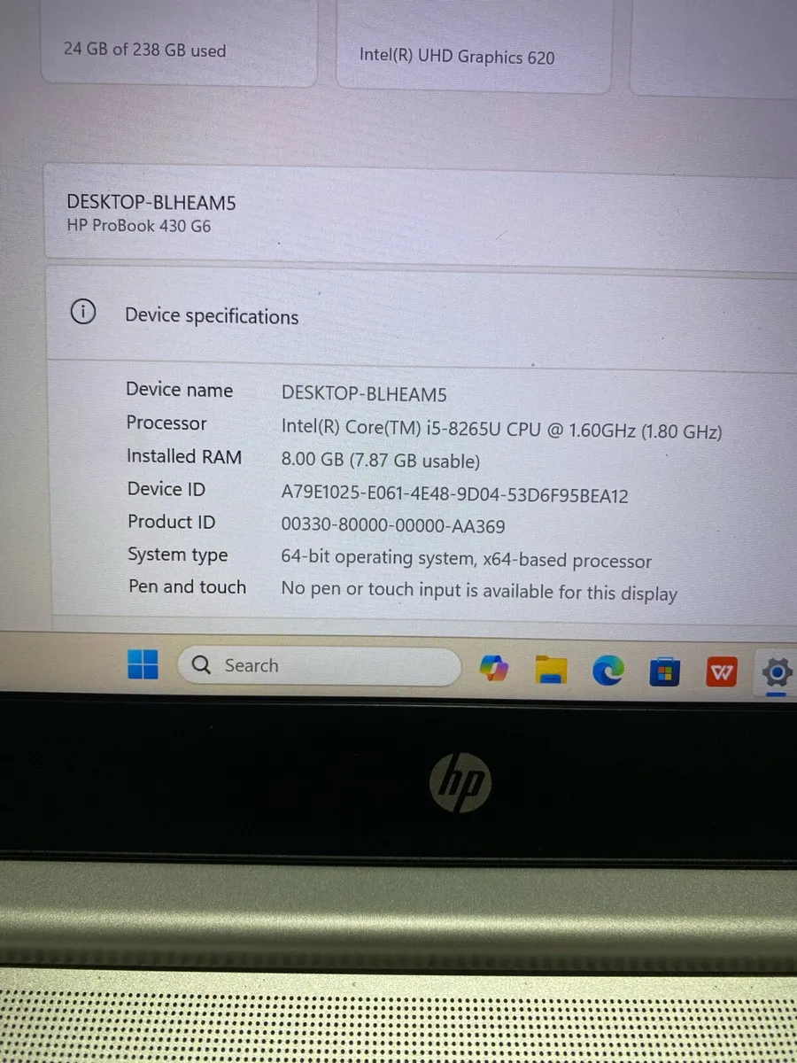 4 x HP laptops i5 pro 8/256 windows 11 - Image 4