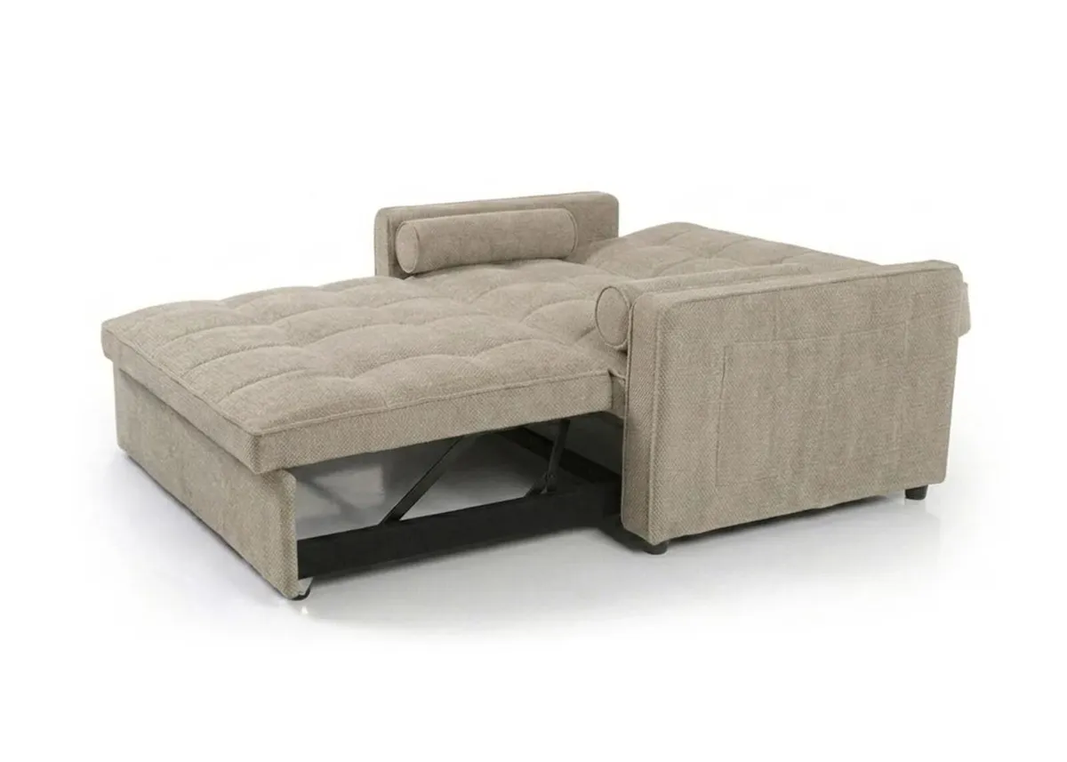 🛋️ Small Beige Sofa Bed – Only 118cm Wide - Image 3