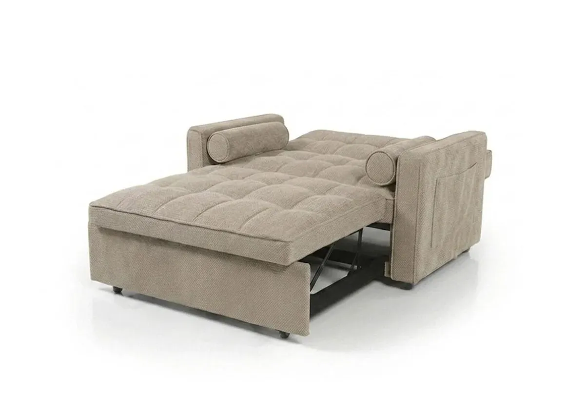 🛋️ Small Beige Sofa Bed – Only 118cm Wide - Image 2